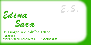 edina sara business card